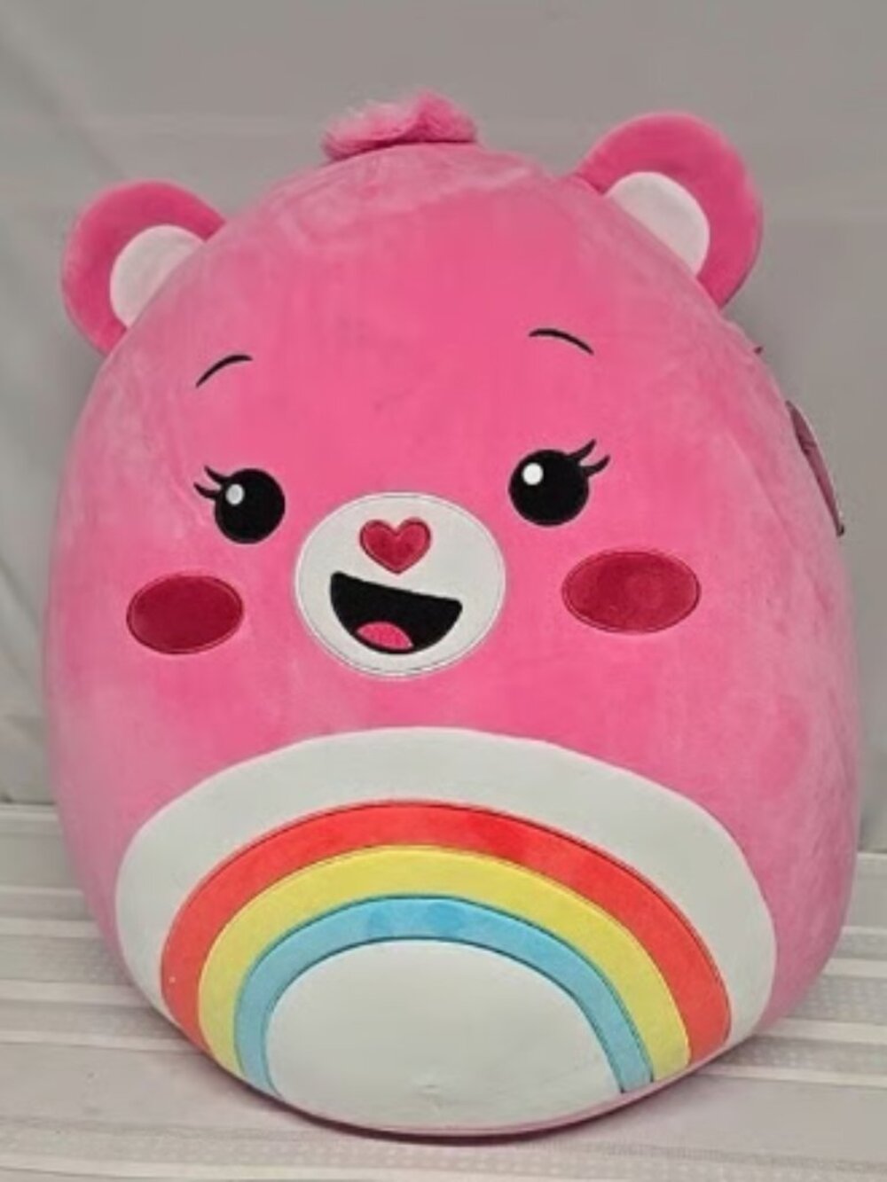 Squishmallows JUMBO Care Bears Cheer Bear MIMOSA 20" Stuffed Plush Toy NEW!!